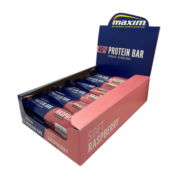 Maxim 40% Protein Bar Soft Raspberry 18x50g