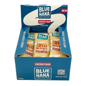 Blue Nana Energy bars - Toffee Salty Nuts - 12 x 55g