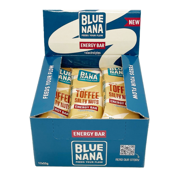 Blue Nana Energy bars - Toffee Salty Nuts - 12 x 55g